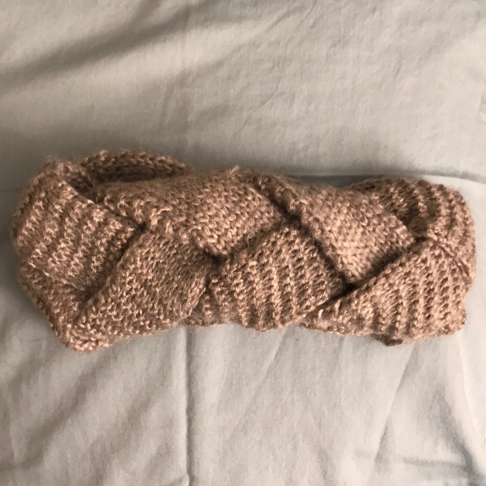 Knit headband warmer